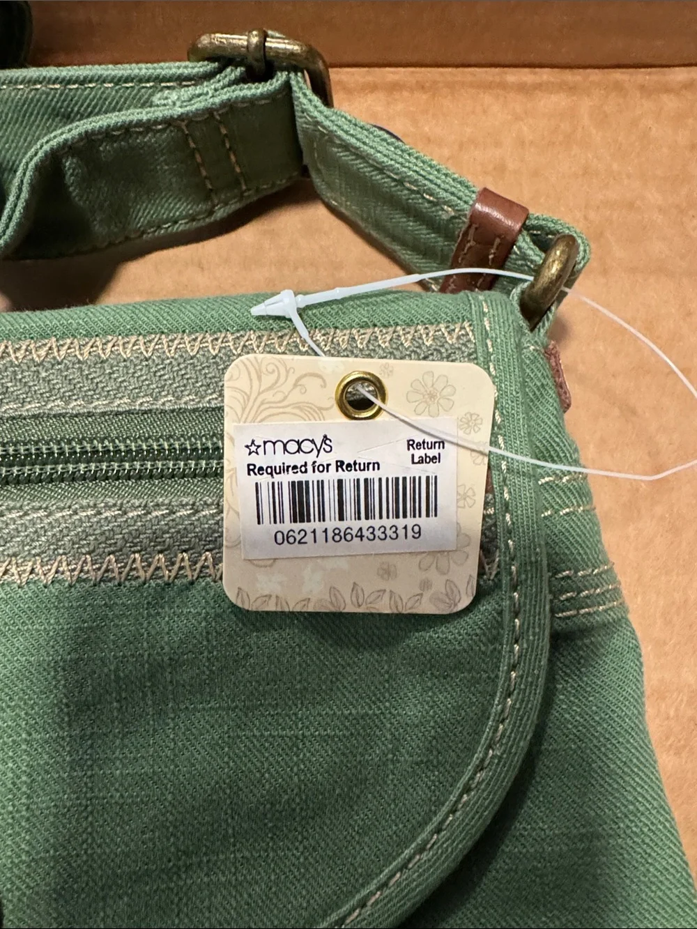 Fossil Olive Green Canvas WinslowFlap Olive Green Crossbody